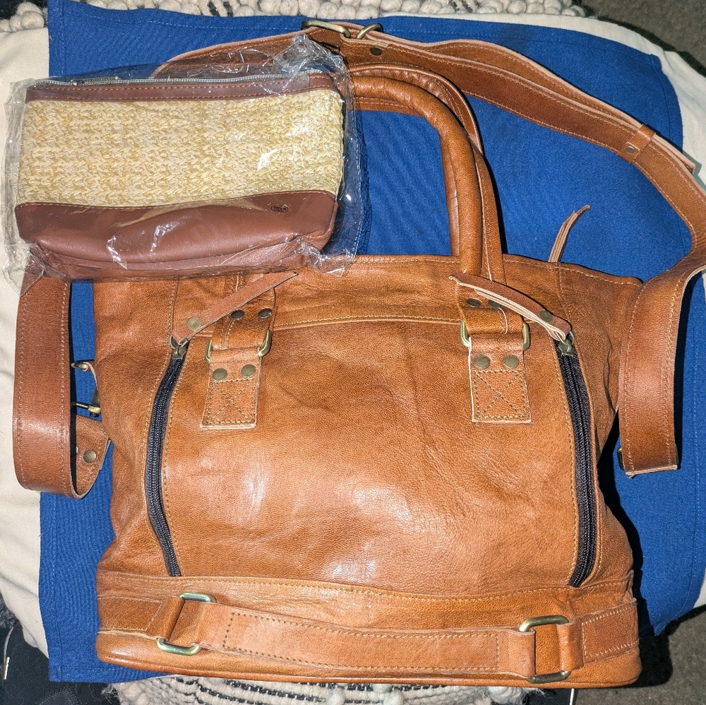 Stylish Tan Leather Women's Bag